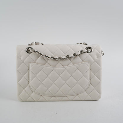 Chanel Caviar Small Double Classic Flap White 30 series