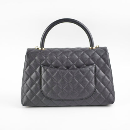 Chanel Medium Caviar Coco Handle Black