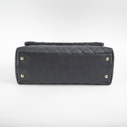 Chanel Medium Caviar Coco Handle Black