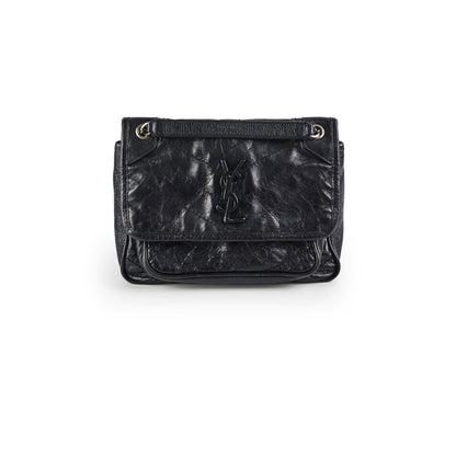 Saint Laurent Baby Niki Calfskin Bag Black
