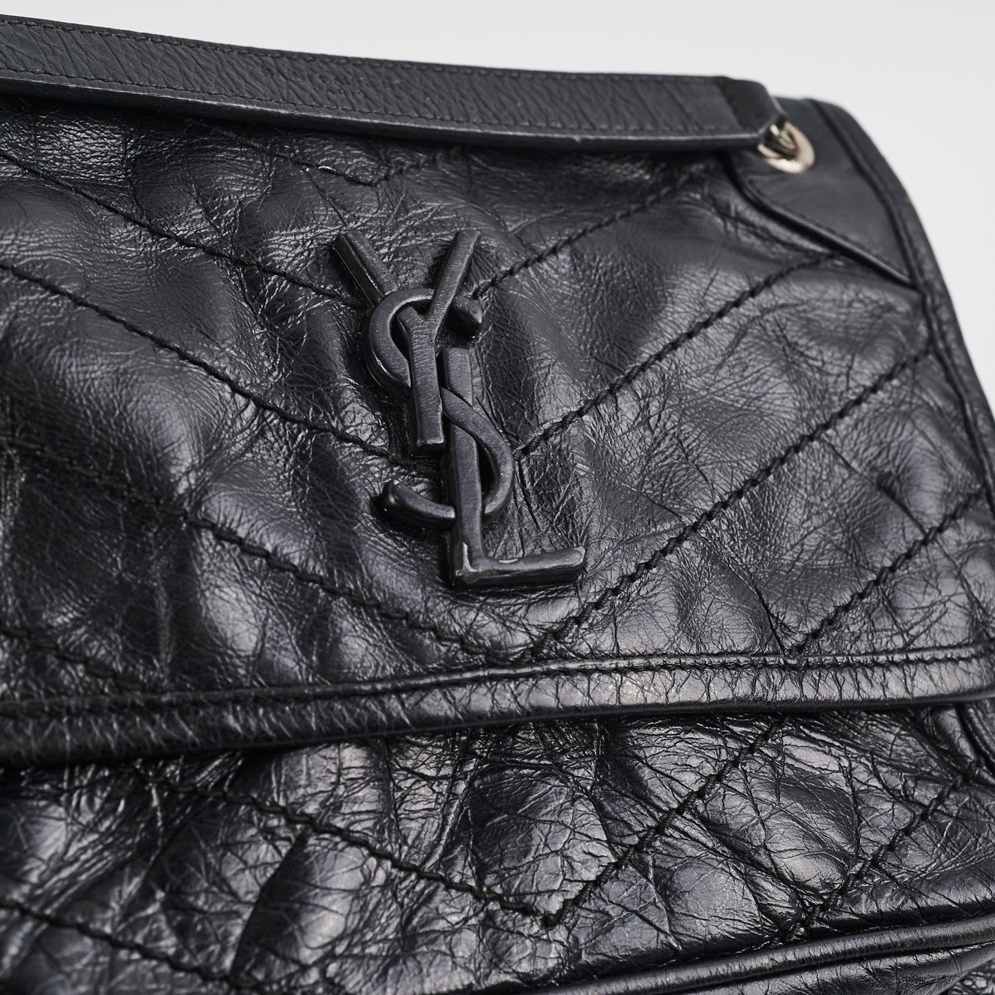Saint Laurent Baby Niki Calfskin Bag Black