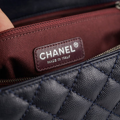 Chanel Caviar Large Coco Handle Navy 21series