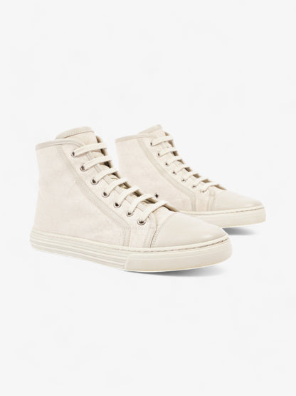 Gucci GG Monogram High-Top Sneakers Beige  Canvas EU 38 UK 5