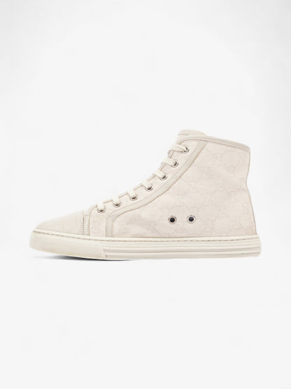 Gucci GG Monogram High-Top Sneakers Beige  Canvas EU 38 UK 5