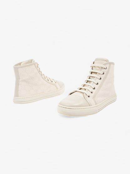 Gucci GG Monogram High-Top Sneakers Beige  Canvas EU 38 UK 5