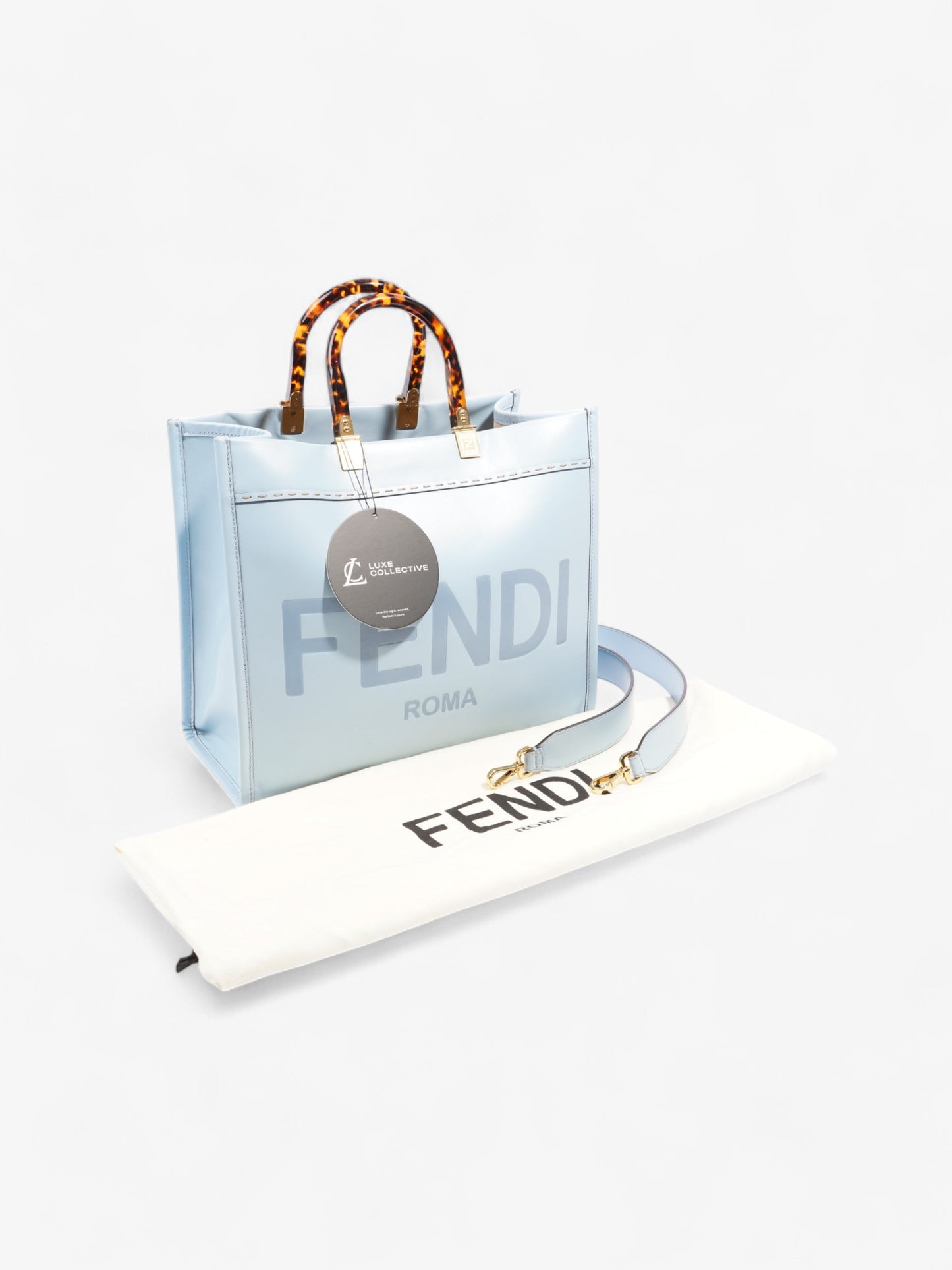 Fendi Sunshine Baby Blue Leather Large