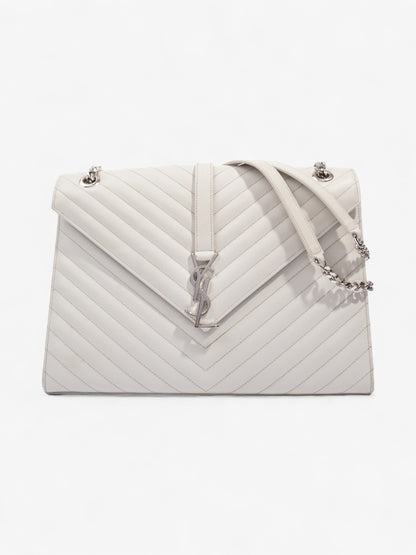 Saint Laurent Envelope Grey Leather Large