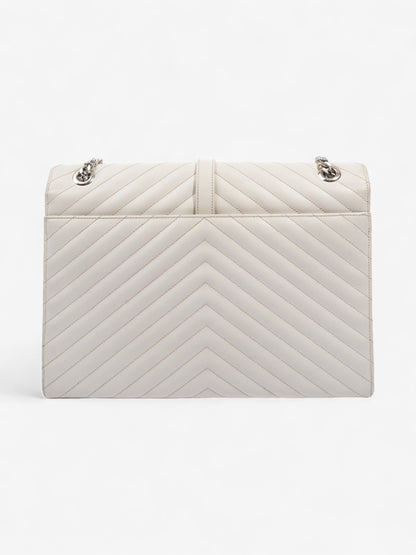 Saint Laurent Envelope Grey Leather Large