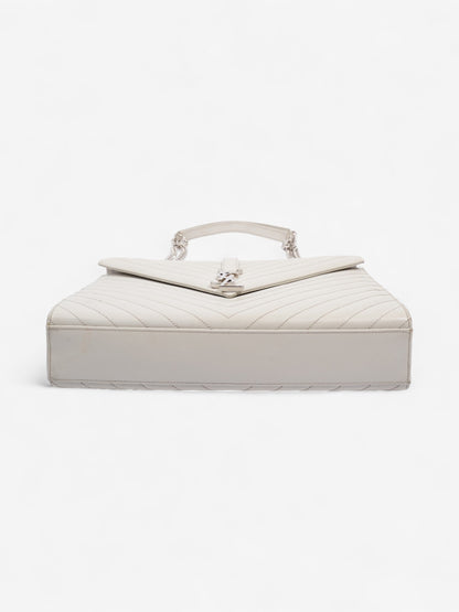 Saint Laurent Envelope Grey Leather Large