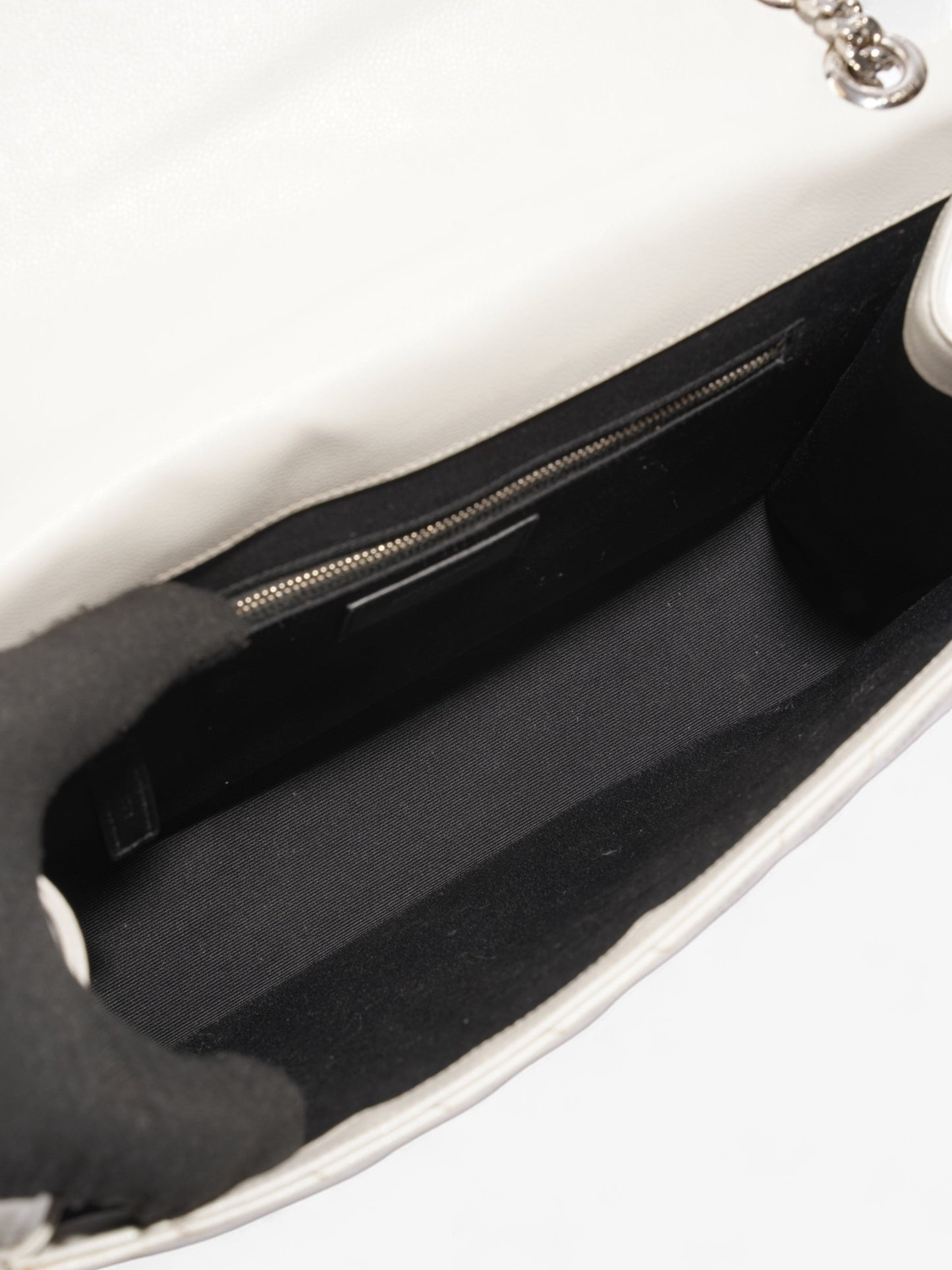 Saint Laurent Envelope Grey Leather Large