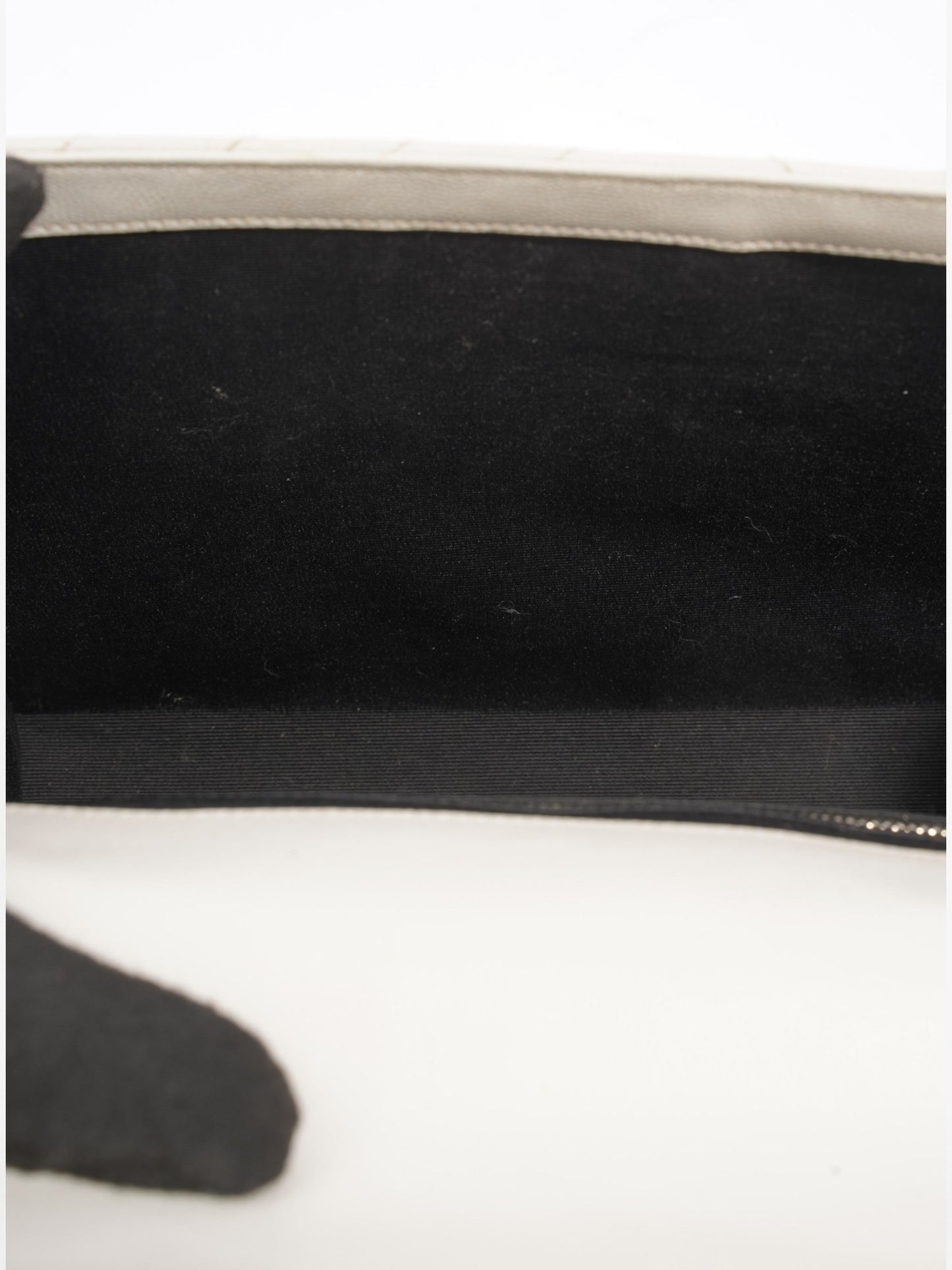 Saint Laurent Envelope Grey Leather Large