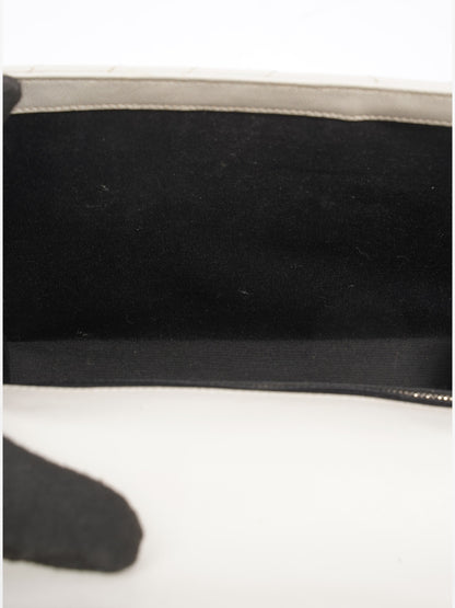 Saint Laurent Envelope Grey Leather Large