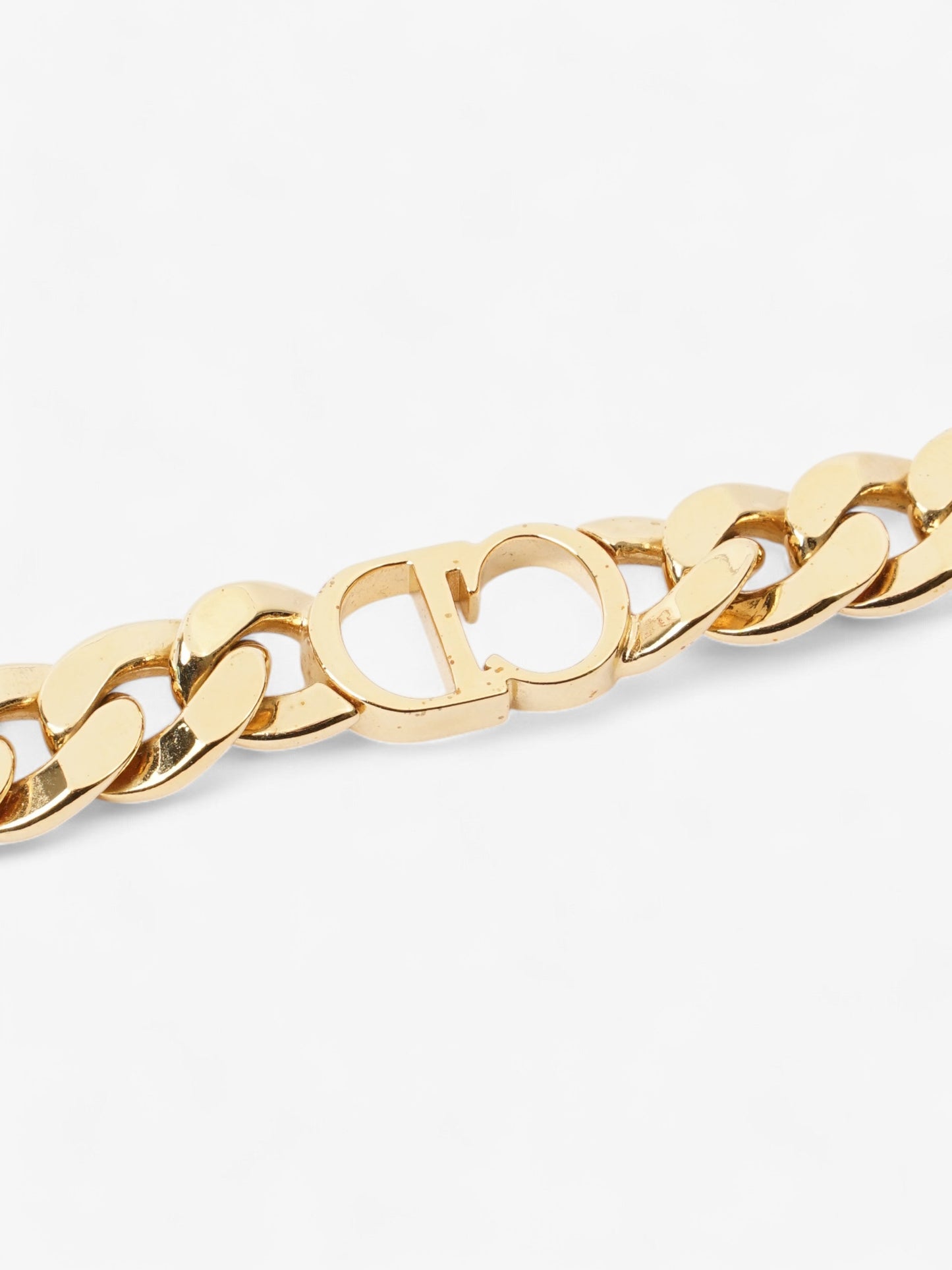 Christian Dior CD Chain Choker Gold Base Metal