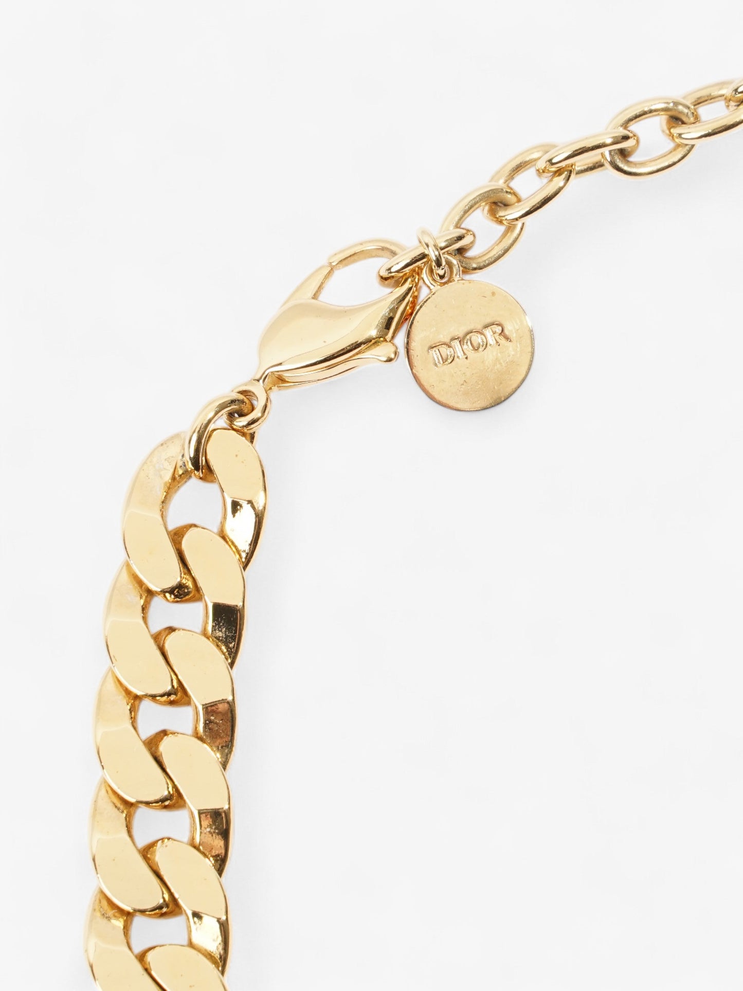 Christian Dior CD Chain Choker Gold Base Metal