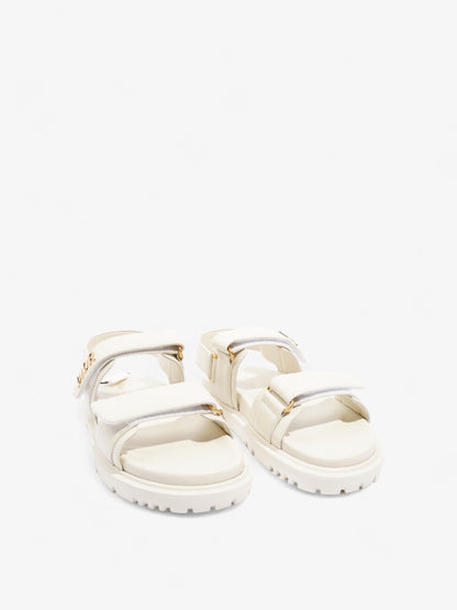 Christian Dior Dioract Sandals Cream Leather EU 38 UK 5