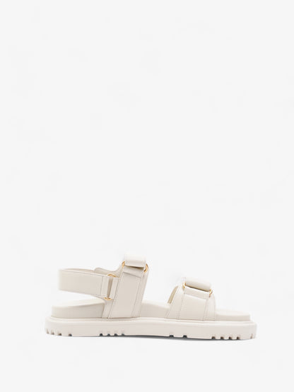 Christian Dior Dioract Sandals Cream Leather EU 38 UK 5
