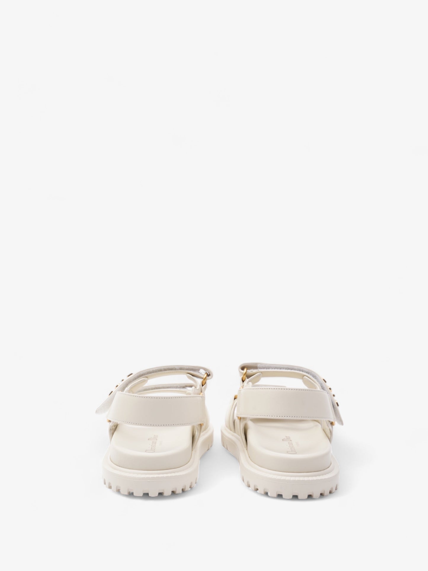 Christian Dior Dioract Sandals Cream Leather EU 38 UK 5