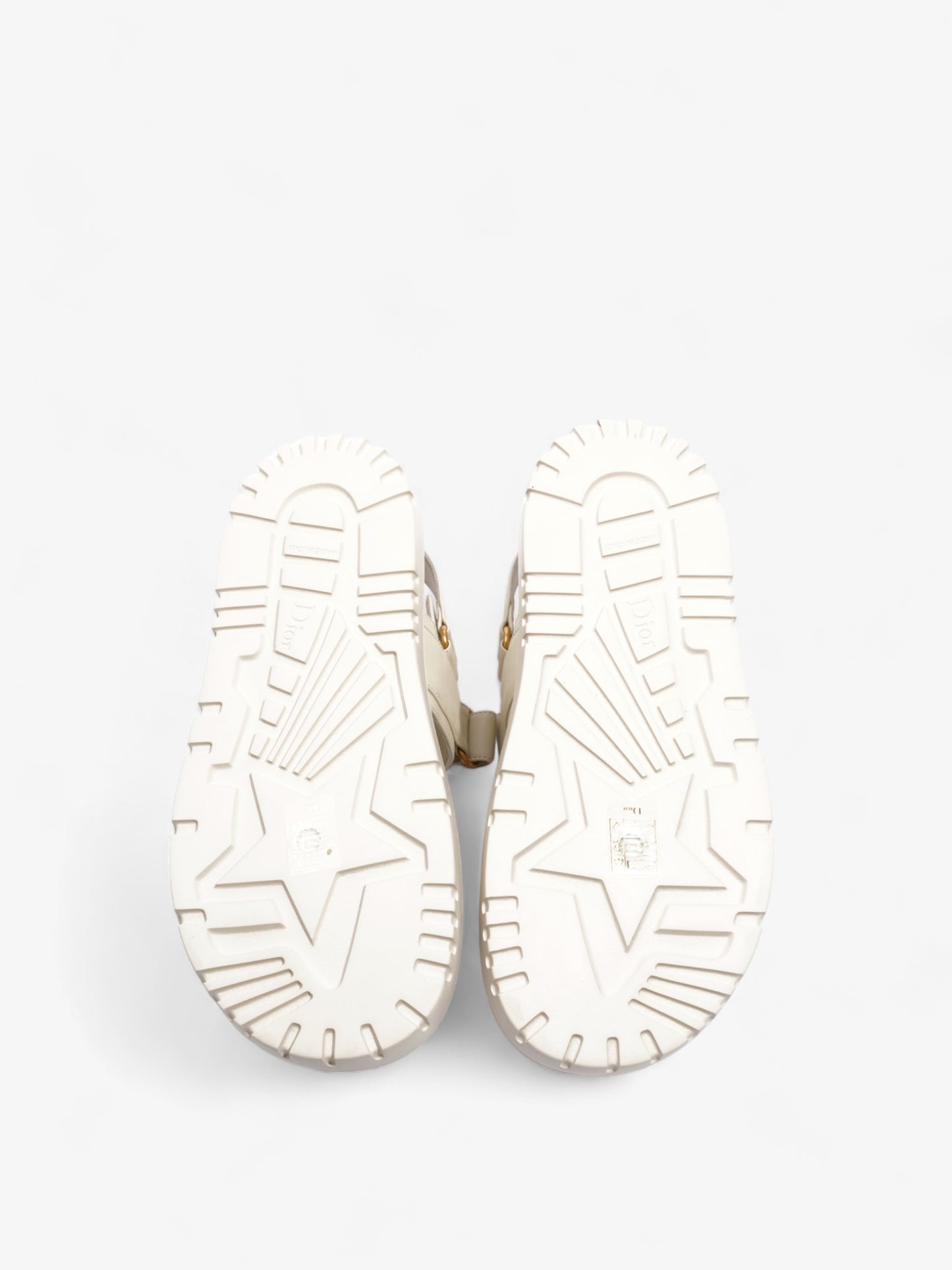 Christian Dior Dioract Sandals Cream Leather EU 38 UK 5