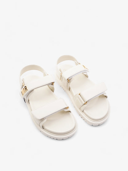 Christian Dior Dioract Sandals Cream Leather EU 38 UK 5