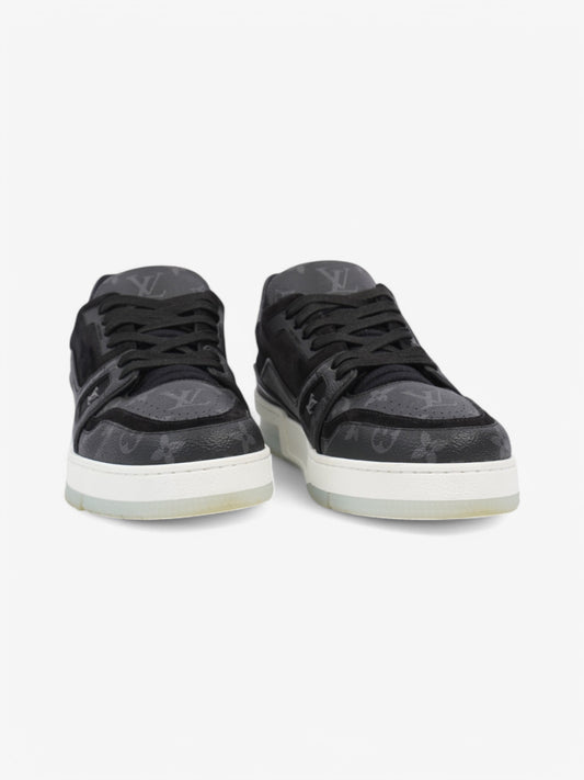 Louis Vuitton LV Trainer Sneakers Black / Grey Leather EU 42 UK 8