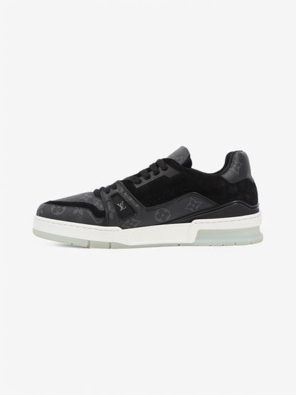 Louis Vuitton LV Trainer Sneakers Black / Grey Leather EU 42 UK 8