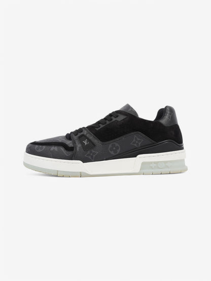 Louis Vuitton LV Trainer Sneakers Black / Grey Leather EU 42 UK 8