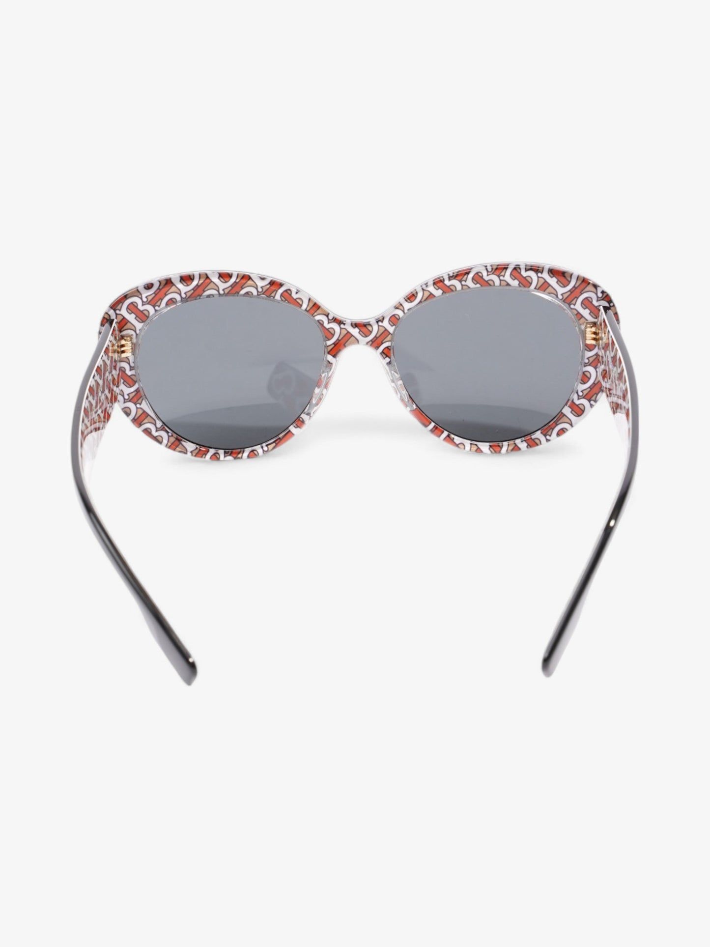 Burberry TB Round Sunglasses Black / Gold Acetate 140mm