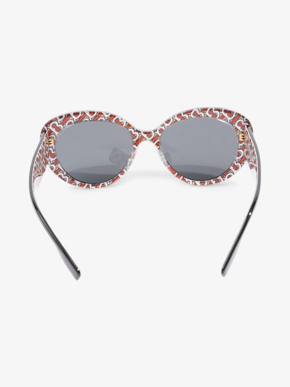 Burberry TB Round Sunglasses Black / Gold Acetate 140mm