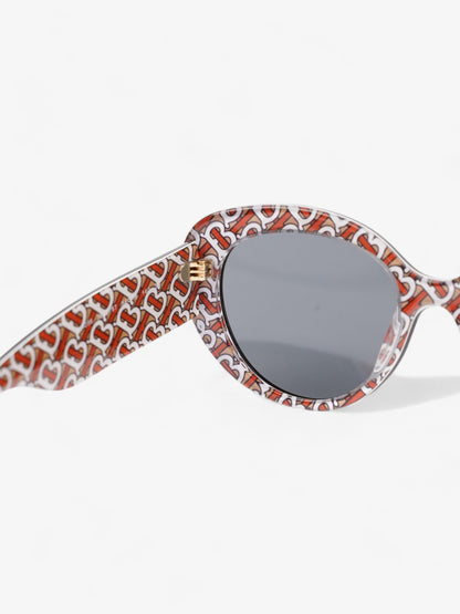Burberry TB Round Sunglasses Black / Gold Acetate 140mm