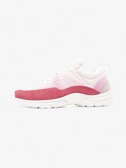Chanel CC Logo Sneakers  Pink / Red / White Nylon EU 41 UK 8