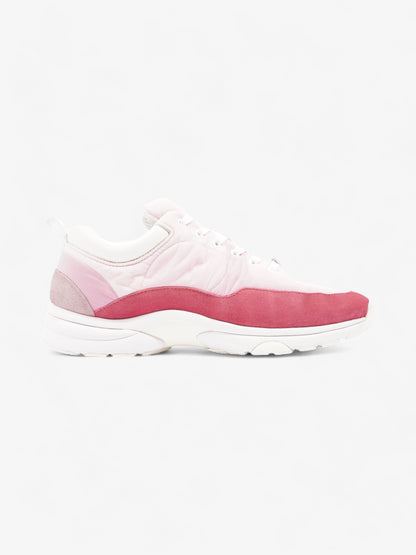 Chanel CC Logo Sneakers  Pink / Red / White Nylon EU 41 UK 8