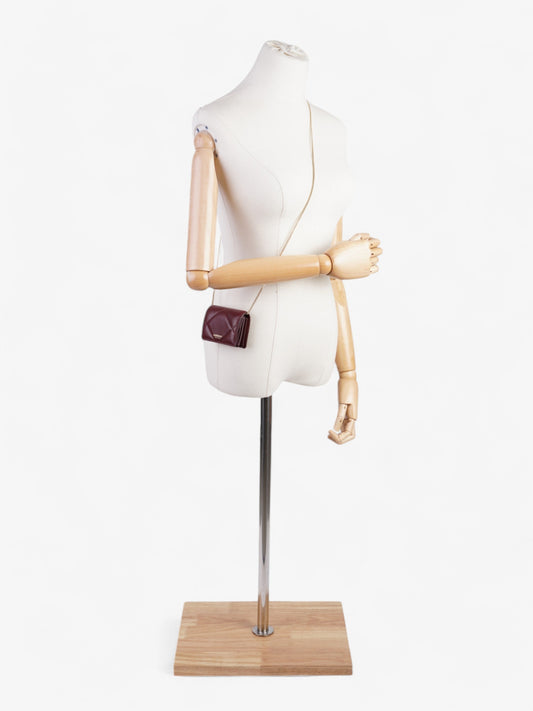 Burberry Card Holder Bag Burgundy Leather