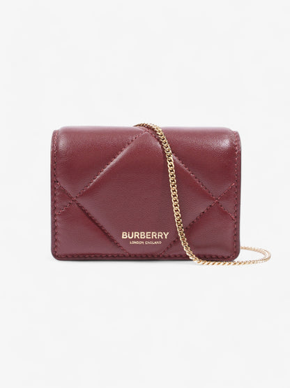 Burberry Card Holder Bag Burgundy Leather