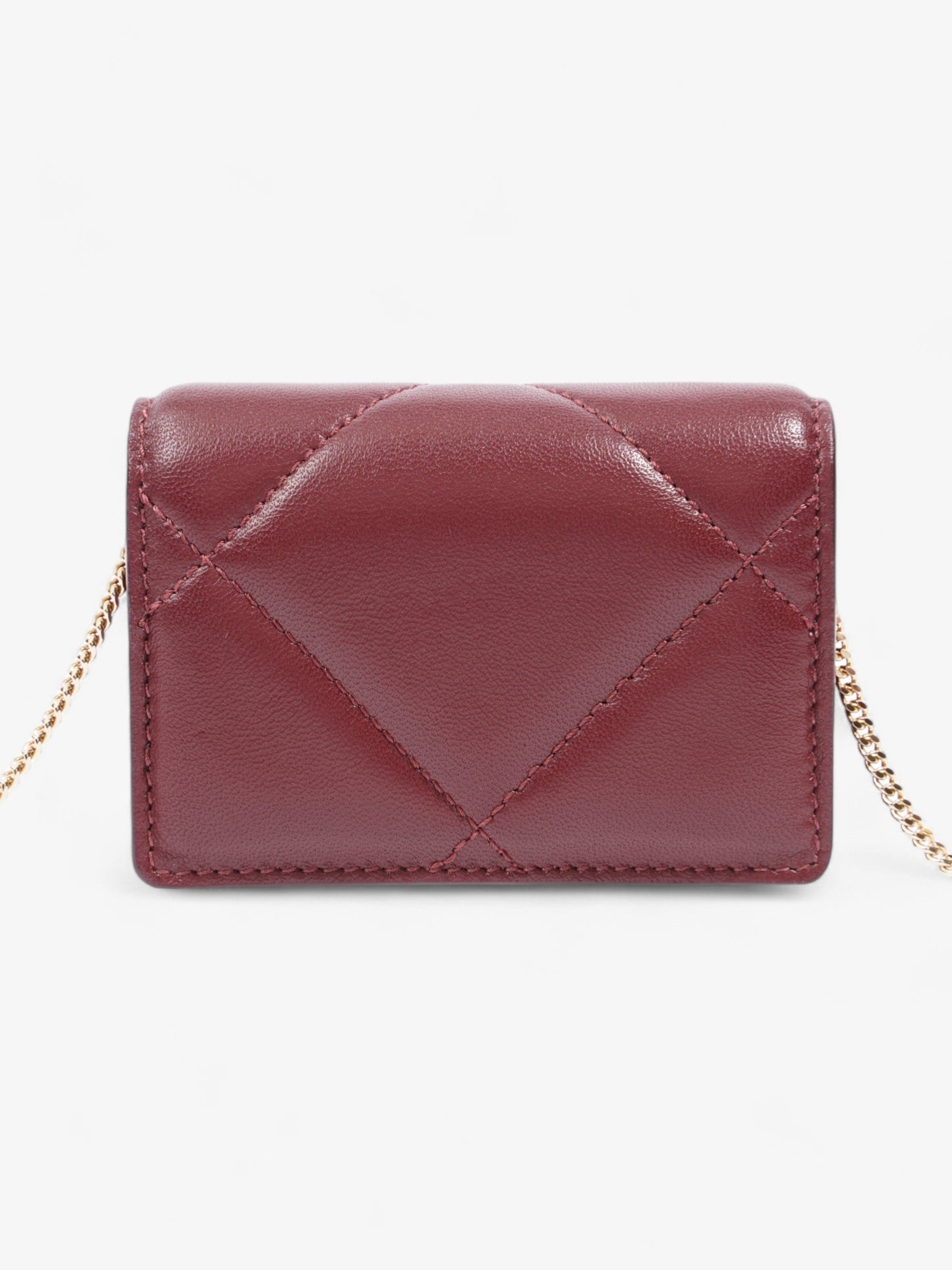 Burberry Card Holder Bag Burgundy Leather
