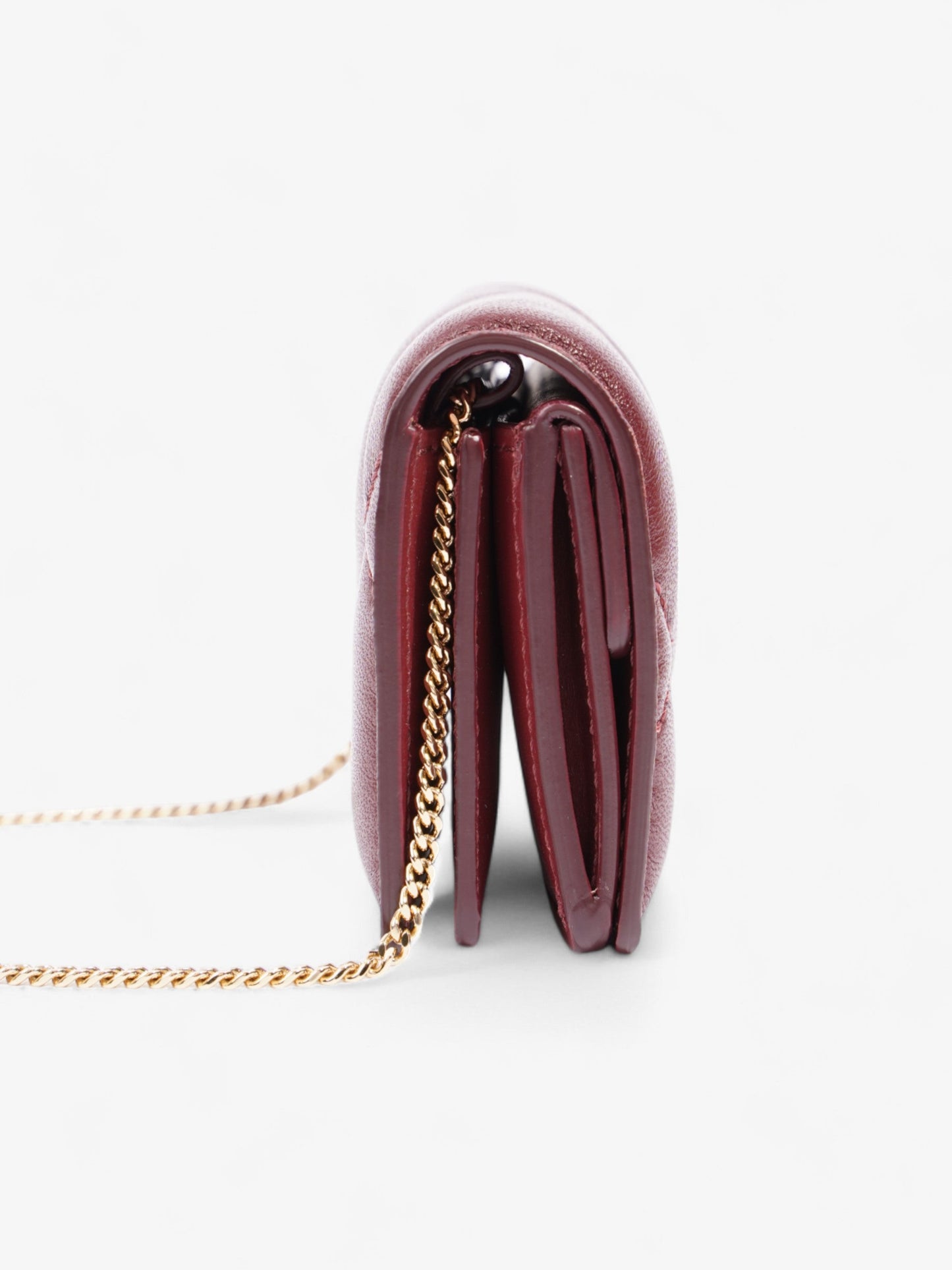 Burberry Card Holder Bag Burgundy Leather