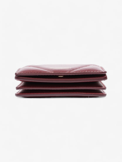 Burberry Card Holder Bag Burgundy Leather