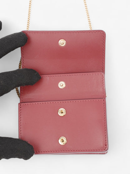 Burberry Card Holder Bag Burgundy Leather