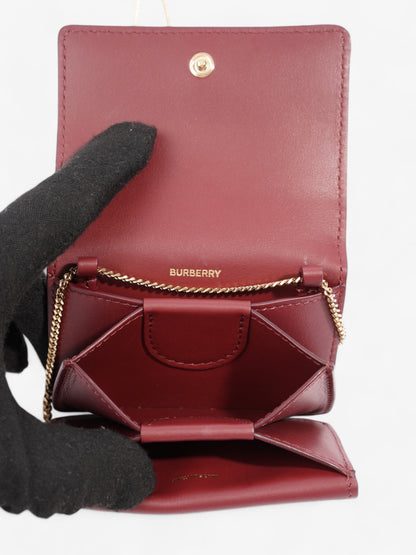 Burberry Card Holder Bag Burgundy Leather