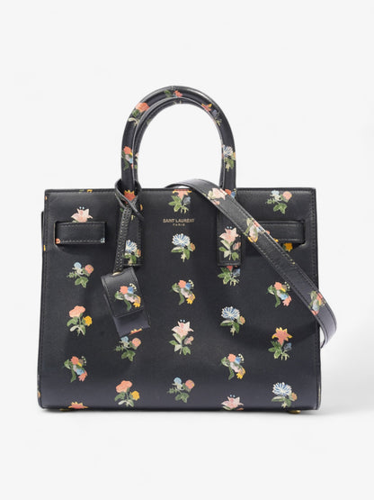 Saint Laurent Sac De Jour Black / Floral Leather Nano