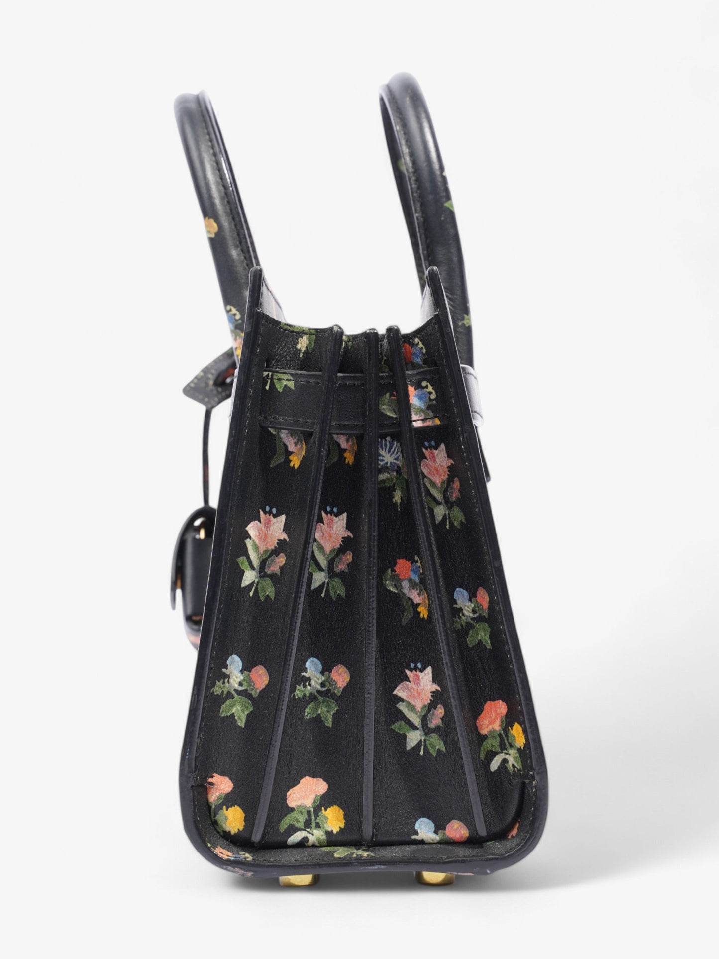 Saint Laurent Sac De Jour Black / Floral Leather Nano