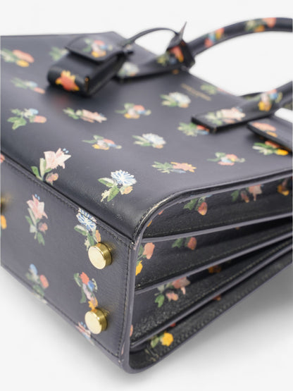 Saint Laurent Sac De Jour Black / Floral Leather Nano