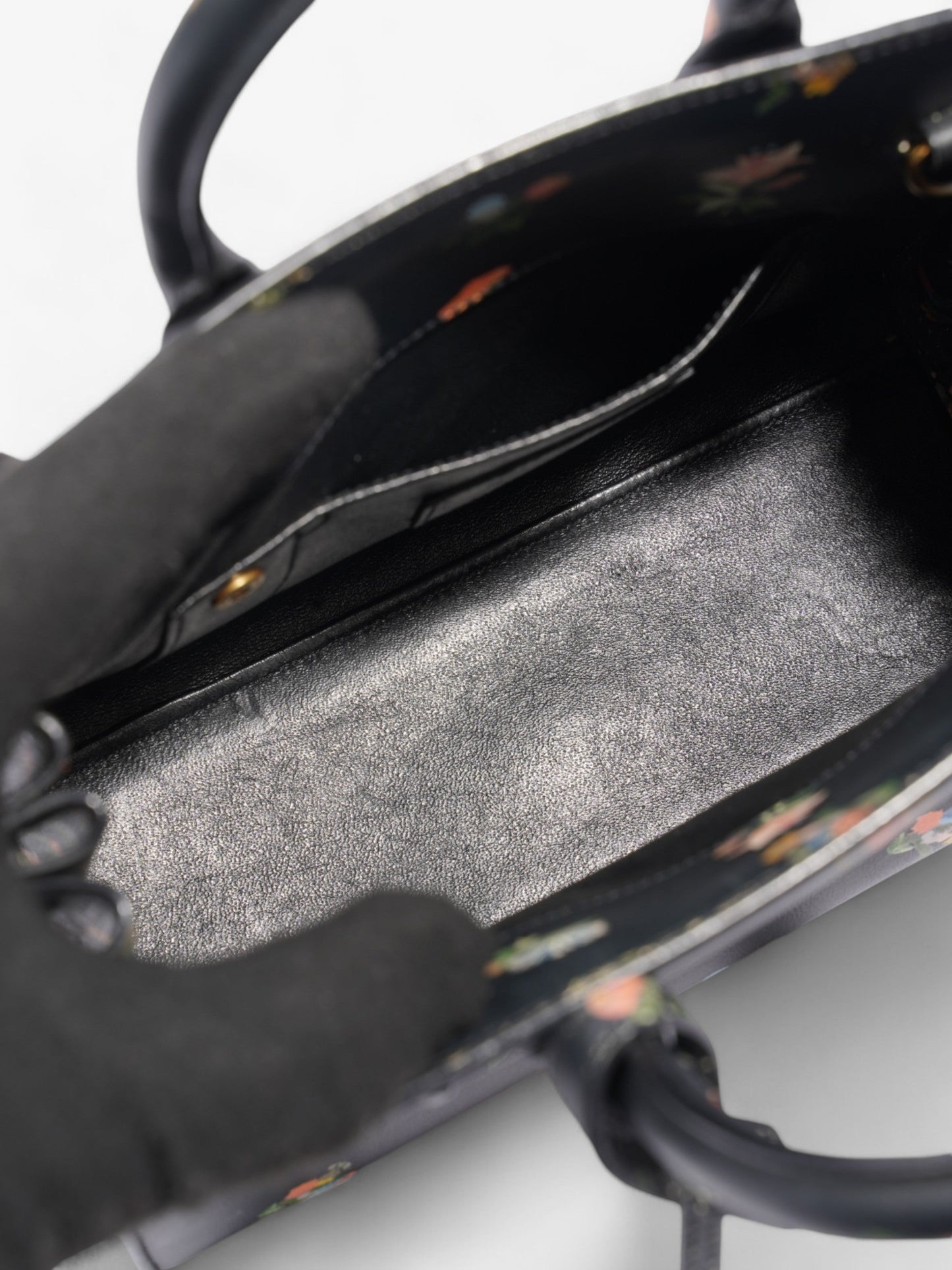 Saint Laurent Sac De Jour Black / Floral Leather Nano