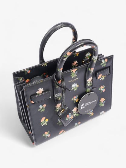Saint Laurent Sac De Jour Black / Floral Leather Nano
