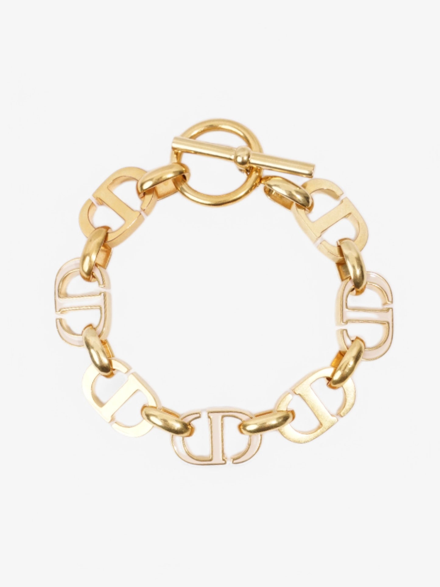 Christian Dior CD Bracelet Gold Base Metal