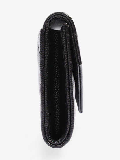 Saint Laurent Mini Envelope Wallet Black Grained Leather