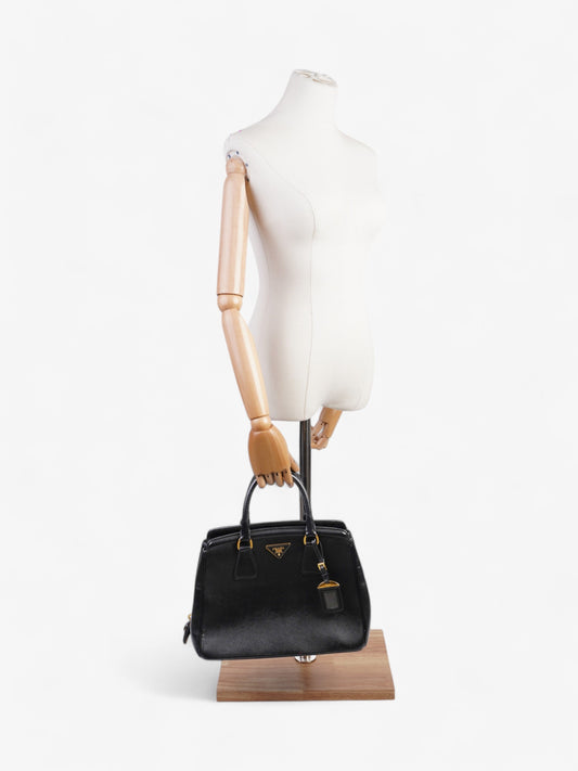 Prada Parabole Shopping Tote Black Saffiano Leather