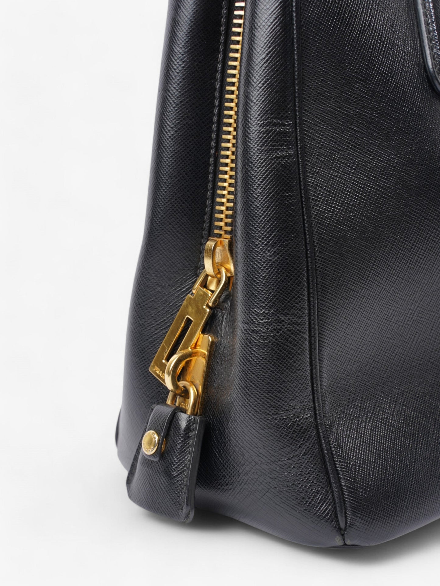 Prada Parabole Shopping Tote Black Saffiano Leather