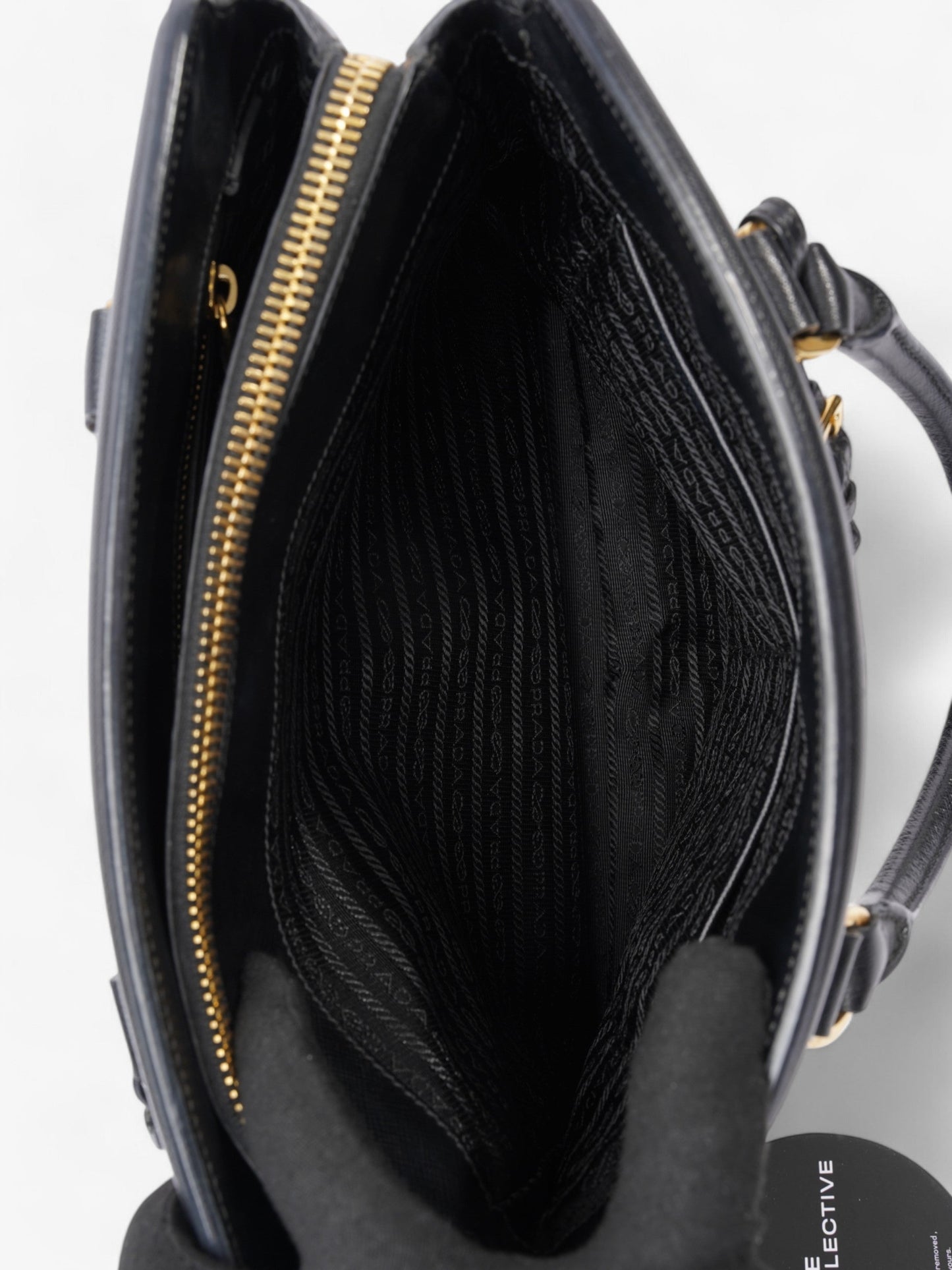 Prada Parabole Shopping Tote Black Saffiano Leather