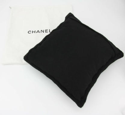 Chanel Coco Mark Cotton Cashmere Black Pillow Cushion