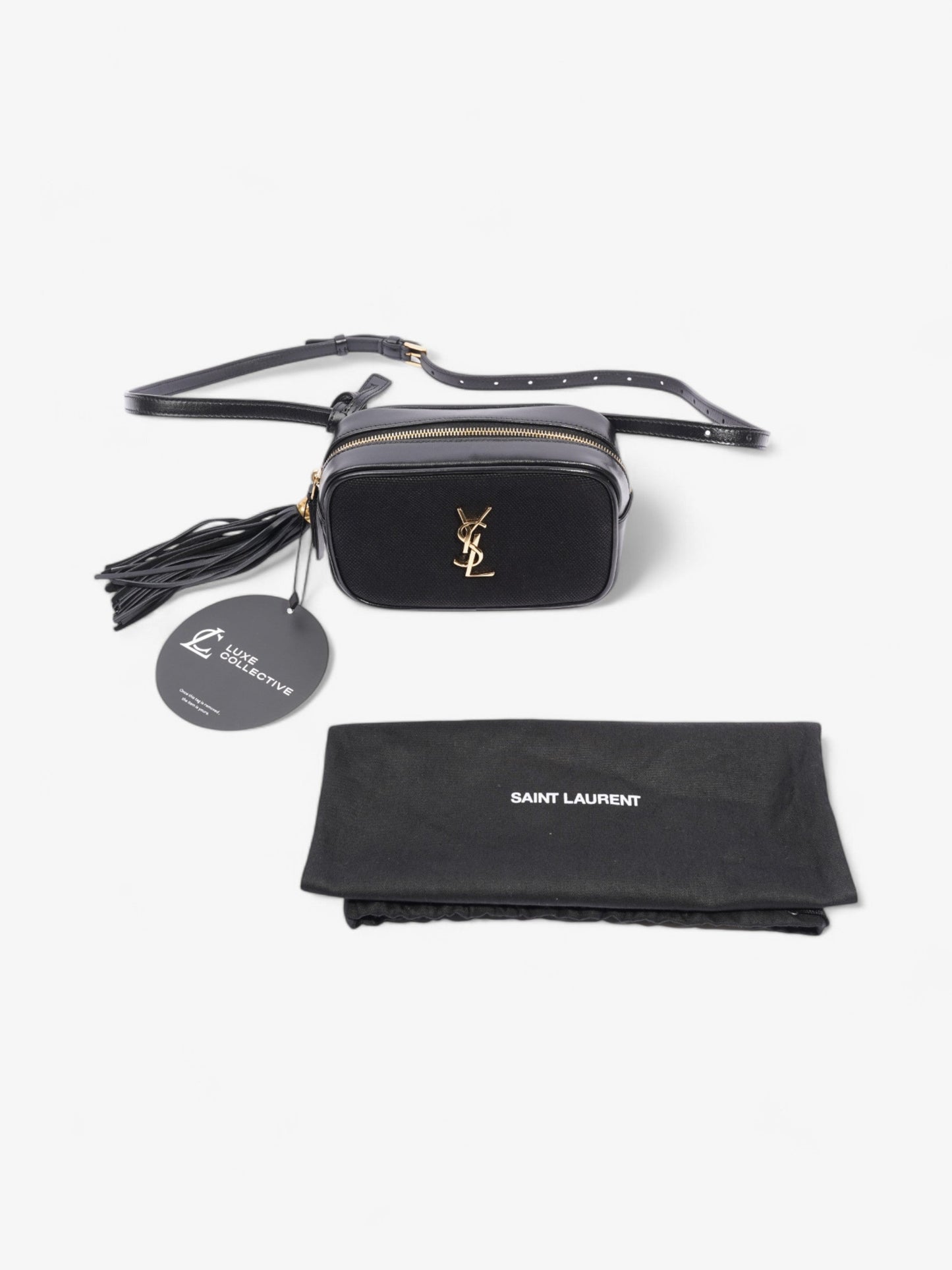 Saint Laurent Cassandre Bum Bag Black Calfskin Leather